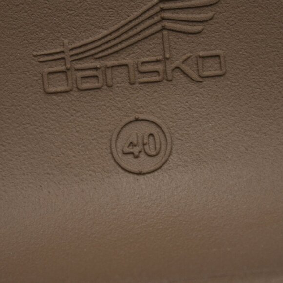 Dansko 40 Ladies 9.5-10 Britney Black Burnished Shoes Clogs Sandals Mules Slides - Picture 11 of 12